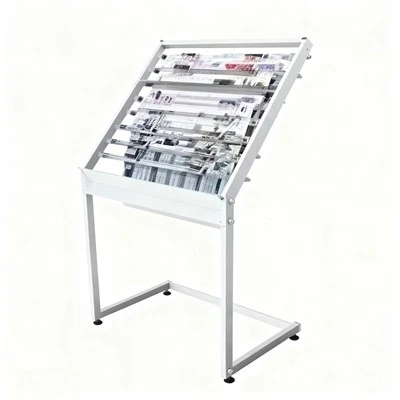 Mobile Steel Newspaper Stand